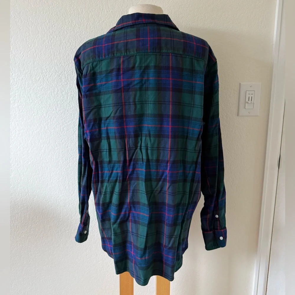 Frank & Eileen Plaid Button-Down Flannel Shirt - Green Blue Red XL Lightweight - Picture 11 of 12
